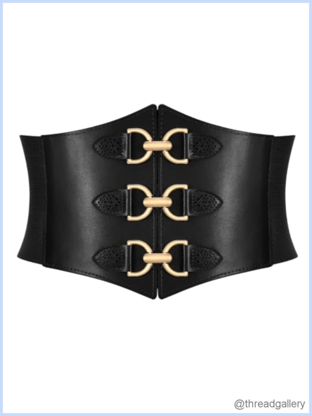 Faux Leather Corset Waist Belt Elastic Wide Cinch Costume Belt